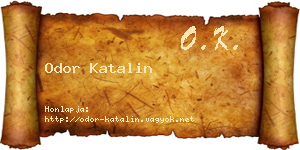 Odor Katalin névjegykártya